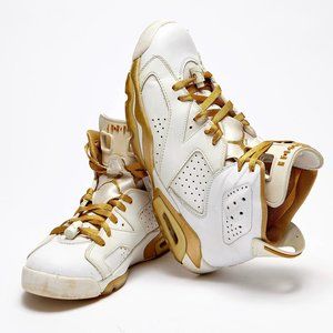Air Jordan 6 Retro 'Golden Moments Pack' GMP White Gold - Size 9.5 - 384664 135